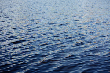 Surface of blue water