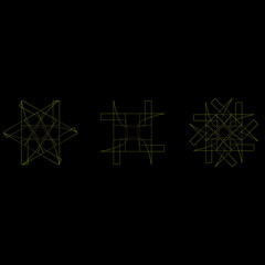 Holiday patterns of stars of snowflakes and flowers for gifts