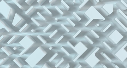 
3D Rendering Of Abstract Background With Rectangles