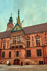Obraz premium Old City Hall on Market Square in Wroclaw. Wroclaw, Lower Silesian, Poland.