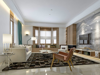 3d render of living room