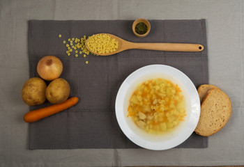 Homemade Noodle Soup with Chicken
