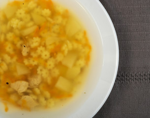 Homemade Noodle Soup with Chicken