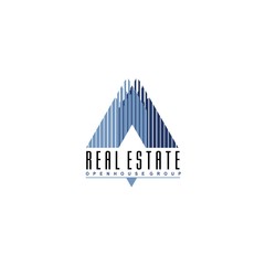 Logo template real estate, apartment, condo, house, rental, business. brand, branding, logotype, company, corporate, identity. Clean, modern and elegant style design