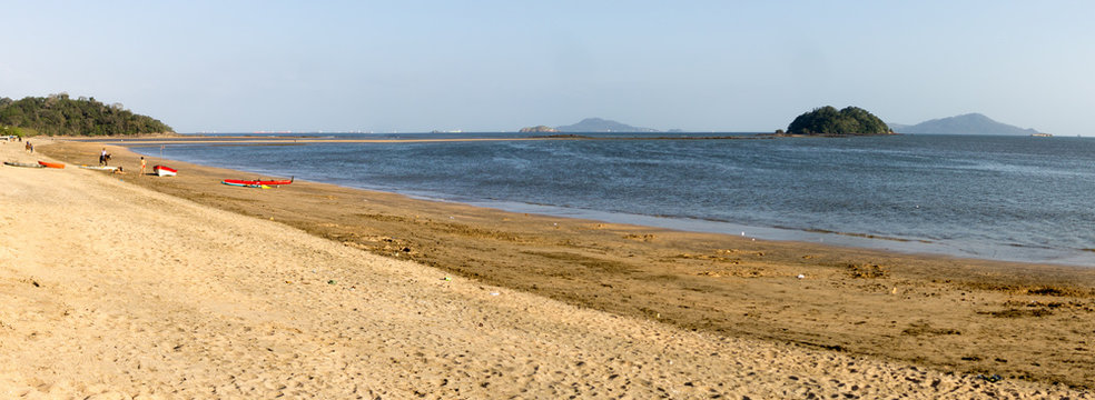 Pcean Beach and Island Panorama View