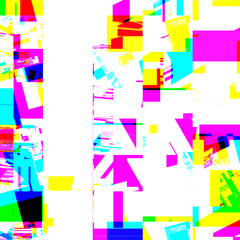 Abstract chemical glitching effect. Random digital signal error. Abstract contemporary texture background colorful pixel mosaic. Element of design for a trendy poster, music cover, business card.