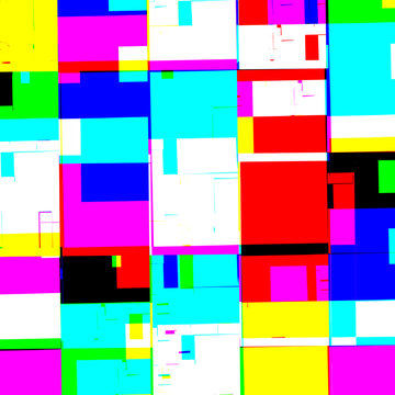 Abstract chemical glitching effect. Random digital signal error. Abstract contemporary texture background colorful pixel mosaic. Element of design for a trendy poster, music cover, business card.