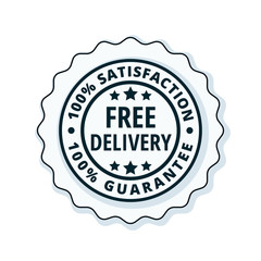 Free Delivery Guarantee label illustration