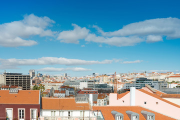 Fototapeta premium Beautiful street view of historic architectural in Lisbon, Portugal, Europe