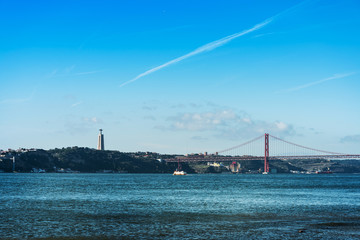 Fototapeta na wymiar Seaside landscape Lisbon, Portugal, Europe