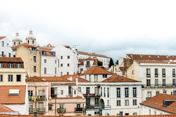 Fototapeta na wymiar Beautiful street view of historic architectural in Lisbon, Portugal, Europe