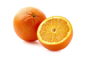 Orange fruits isolated on white background