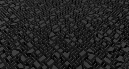 3D Rendering Of Abstract Background With Rectangles