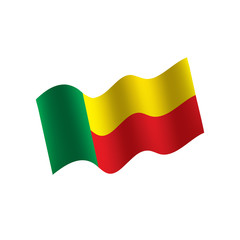 Benin flag, vector illustration