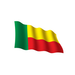 Benin flag, vector illustration