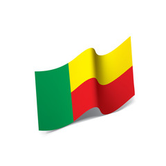 Benin flag, vector illustration