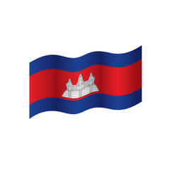 Fototapeta premium Cambodia flag, vector illustration