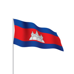 Cambodia flag, vector illustration