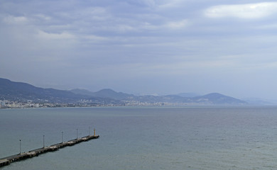 scenic seascape of Alanya harbour