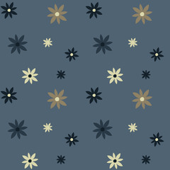 Abstract flowers seamless pattern. For print, fashion design, wrapping wallpaper