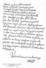 Letter from Mary, Queen of Scots, to the french ambassador in England (from Spamers Illustrierte Weltgeschichte, 1894, 5[1], 642/643)