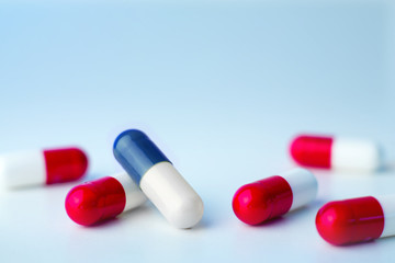 Medical healthcare pills isolated on a background