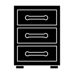 night table or archive icon image vector illustration design  black and white