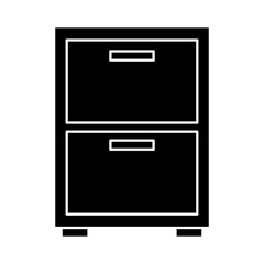 night table or archive icon image vector illustration design  black and white