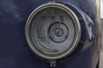 Vintage train headlight