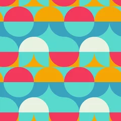 Keuken foto achterwand Turquoise Cirkels illusie naadloze patroon. Voor afdrukken, modeontwerp, inpakbehang
