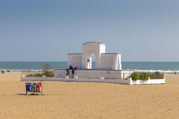Karl Schmidt Memorial at Elliot's Beach, Chennai, Tamil Nadu, India
