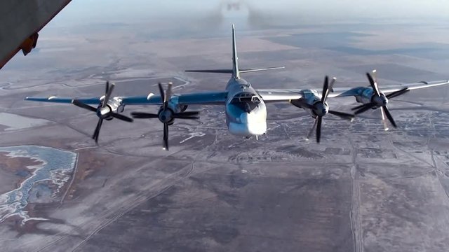 The bomber flew close