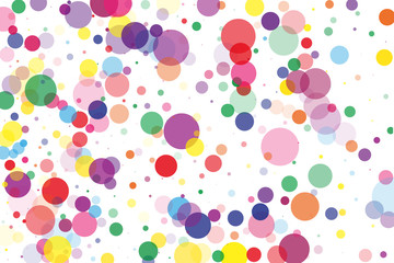 Festival pattern with color round glitter, confetti. Random, chaotic polka dot. Bright background