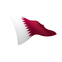 Qatar flag, vector illustration