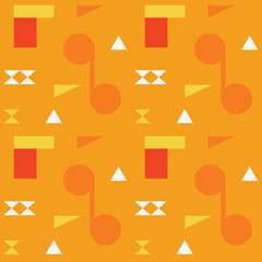 Abstract shapes bright seamless pattern. For print, fashion design, wrapping, wallpaper