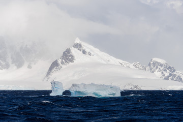 Antarctic landscape view from sea