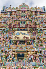 sculptures on Arulmigu Kapaleeswarar Temple, Chennai, Tamil Nadu, India