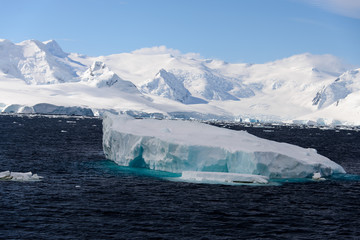 Antarctic landscape with iceberg