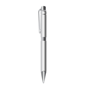Pen silvery vector