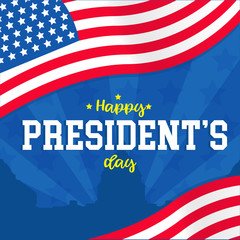 happy presidents day banner vector graphic