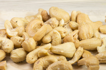 Cashew nuts background 