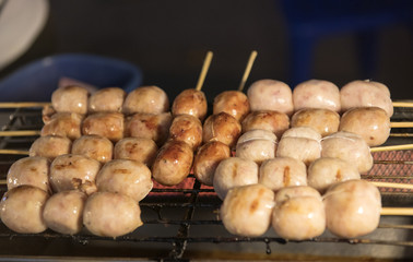 Fermented pork local food in Thailand. Commonly sold in local market and popular