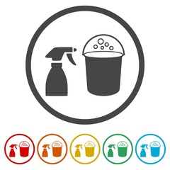 Cleaning Icons set, Cleaning Icon, 6 Colors Included