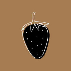 Strawberry icon simple