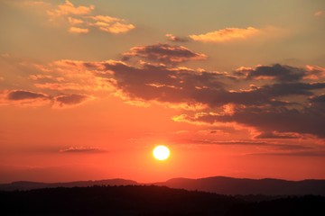 Sunset view. Czech Republic