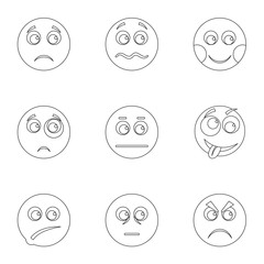 Appearance icons set. Outline set of 9 appearance vector icons for web isolated on white background