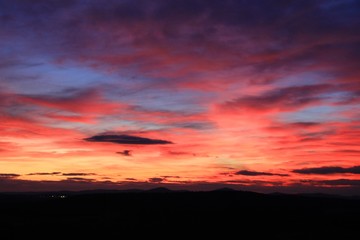 Fototapeta premium Dramatic sunset sky.