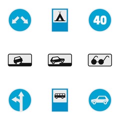 Traffic signal icons set. flat set of 9 traffic signal vector icons for web isolated on white background