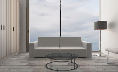 Modern office Cabinet. Meeting room. 3D rendering.