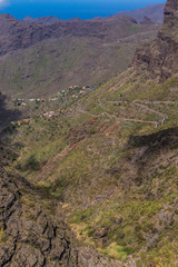 Blick auf das Teno-Gebirge auf Teneriffa